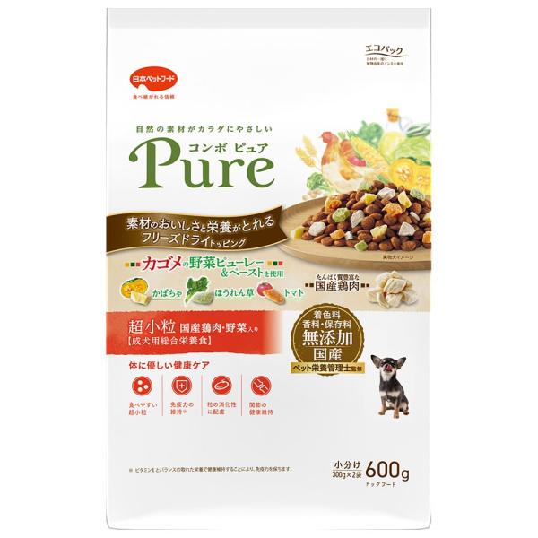 ドッグフード　コンボ　ピュア　ドッグ　超小粒　６００ｇ（３００ｇ×２袋）