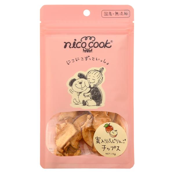 ｎｉｃｏ　ｃｏｏｋ　蜜入り国産ふじりんごチップス　１５ｇ　犬　おやつ　ニコクック