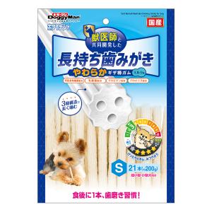 ドギーマン　ホワイデント　長持ち歯みがき　やわらかギザ棒ガム　Ｓ　２１本