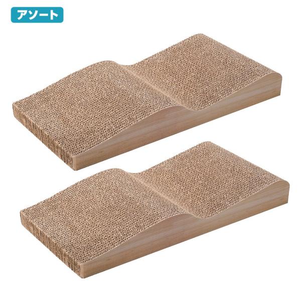 猫用　爪とぎ　シーズイシハラ　クリーンミュウ　ミュウミュウ　つめみがき　ウェーブタイプ　木目調　また...