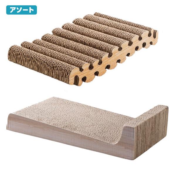 猫用　爪とぎ　クリーンミュウ　ミュウミュウつめみがき　ベッドタイプ＆うねうねタイプ　２種各１個