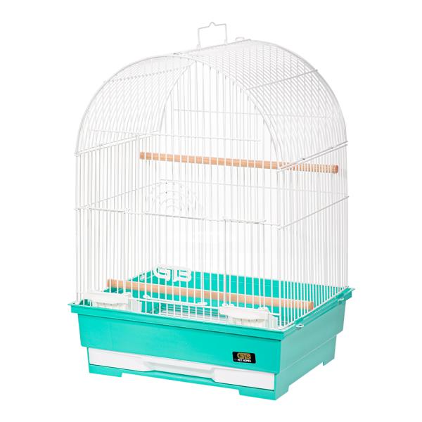 ジービー　鳥かご　３２５−Ａ　アーチ　ホワイト×グリーン　幅３２５ｘ奥行２７０ｘ高さ４６５ｍｍ