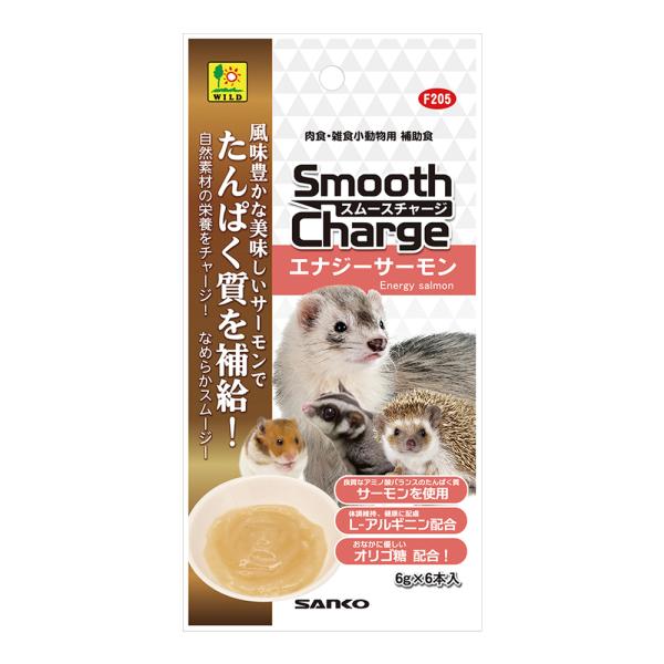 三晃商会　スムースチャージ　エナジーサーモン　６ｇ×６本入り　小動物　ペースト
