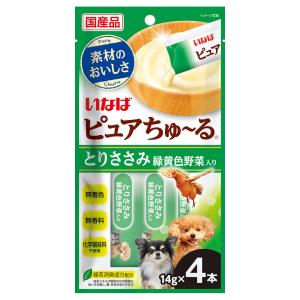 いなば　ピュアちゅ〜る　とりささみ　緑黄色野菜入り　１４ｇ×４本