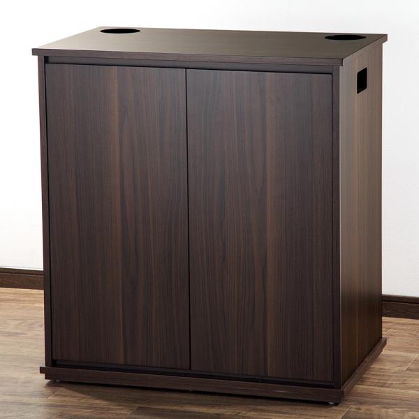 （大型）（組立済み）アクロ　水槽台　７５×４５×８０　穴有り　ウォルナット　本州四国送料無料・同梱不...