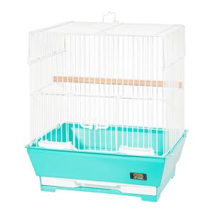 鳥かご　白 ジービー 鳥かご 285−S ホワイト×グリーン 幅297x奥行