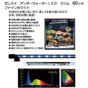 《終売》ゼンスイ　アンダーウォーターＬＥＤ　スリム　６０ｃｍ　ファインホワイト　水槽用照明　水中ライト　熱帯魚　水草　アクアリウム