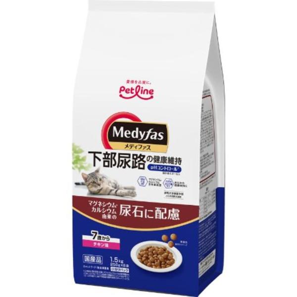 キャットフード　メディファス　７歳から　チキン味　１．５ｋｇ（２５０ｇ×６袋）