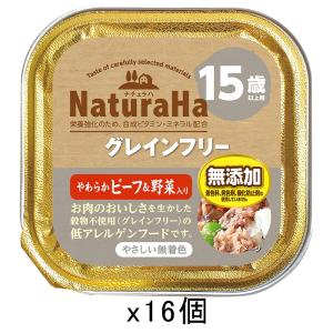 サンライズ　ナチュラハ　グレインフリー　やわらかビーフ＆野菜入り　１５歳以上　１００ｇ×１６