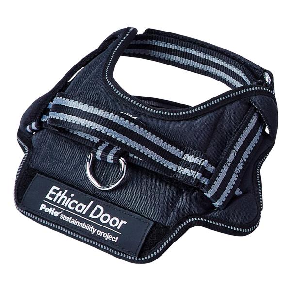 アウトレット品　犬用胴輪　ＥｔｈｉｃａｌＤｏｏｒ　イージーウェアハーネス　Ｓ　ブラック　訳あり