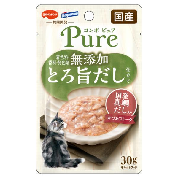 コンボ　ピュア　キャット　パウチ　かつお・国産真鯛だし入り　３０ｇ　キャットフード　ウェットフード