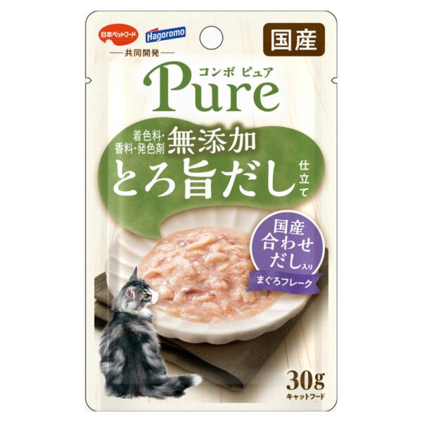 コンボ　ピュア　キャット　パウチ　まぐろ・国産合わせだし入り　３０ｇ　キャットフード　ウェットフード