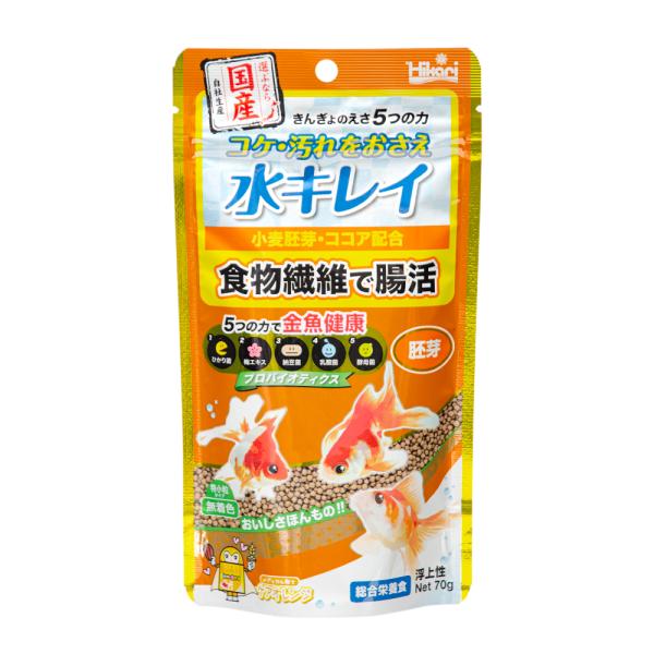 キョーリン　きんぎょのえさ　５つの力　胚芽　７０ｇ　コケ・汚れ軽減　善玉菌配合　低水温・体調不良時　...