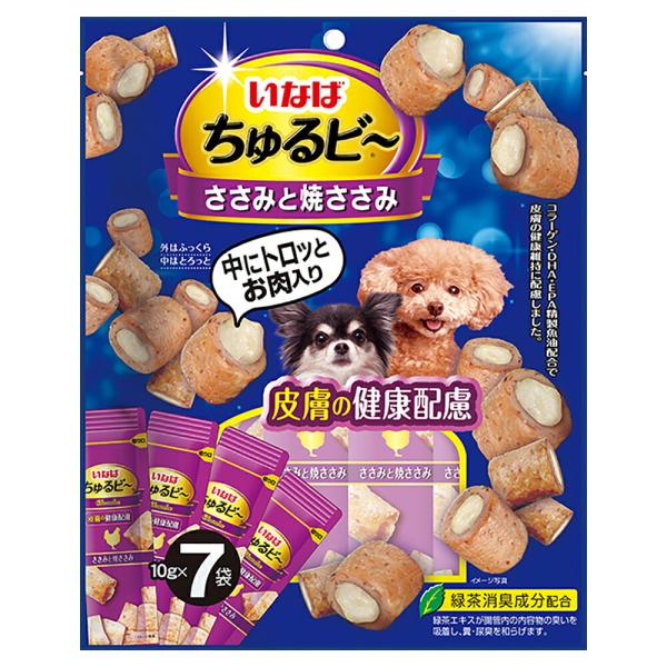 いなば　ちゅるビ〜　ささみと焼ささみ　皮膚の健康配慮　１０ｇ×７袋×１６