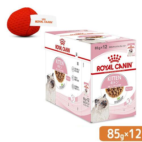 ロイヤルカナン　子猫　キトン　グレービー　成長後期の子猫用　８５ｇ　１２袋　＋　オリジナルおもちゃ