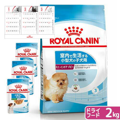 ロイヤルカナン　子犬用（生後１０カ月齢まで）　ウェット３袋＋ミニインドア２ｋｇ　ジップ付　＋　２０２...