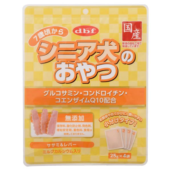 デビフ　シニア犬のおやつ　グルコサミン・コンドロイチン・コエンザイムＱ１０配合　１００ｇ（２５ｇ×４...