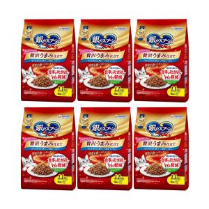銀のスプーン　贅沢うまみ仕立て　食事の吐き戻し軽減フード　まぐろ・かつお・煮干し・白身魚・しらす味　１．１ｋｇ（２７５ｇ×４）×６　ユニチャーム