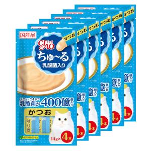 INABA ちゅ〜る チャオちゅーる 乳酸菌入りかつお 14g×4本入 / ちゃお