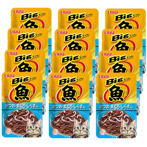 いなば　Ｂｉｇ　マルウオ　かつお・まぐろ　しらす入り　８０ｇ×１２袋