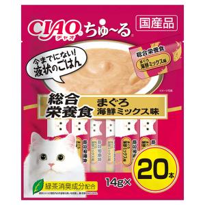 いなば　ちゅ〜る　総合栄養食　まぐろ　海鮮ミックス味　１４ｇ×２０本　ちゅーる　チュール　猫｜chanet