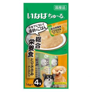 いなば　ちゅ〜る　総合栄養食　とりささみ　チーズ入り１４ｇ×４本　犬用　ちゅーる　チュール｜chanet