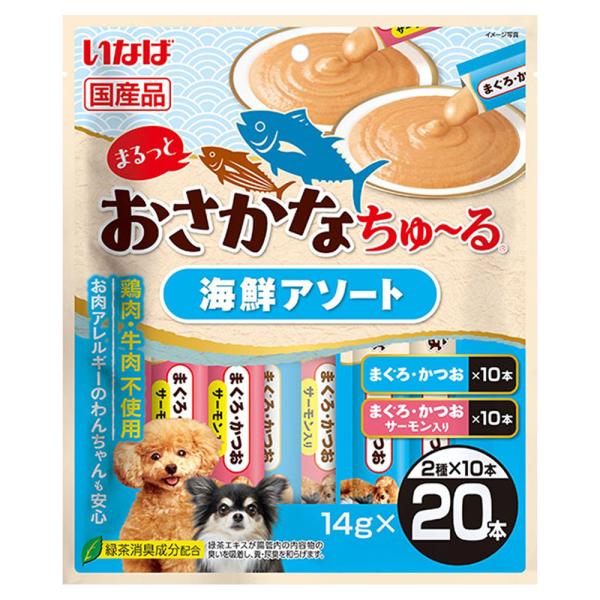 いなば　まるっとおさかなちゅ〜る　海鮮アソート　１４ｇ×２０本