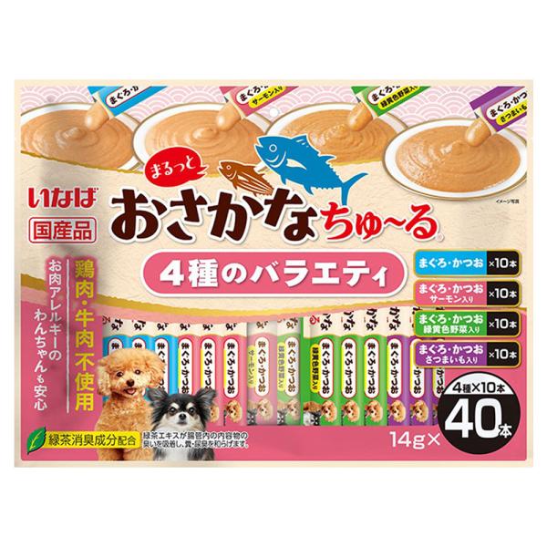 いなば　まるっとおさかなちゅ〜る　４種のバラエティ　１４ｇ×４０本