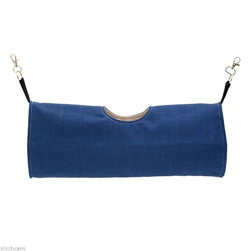 小動物のしっかりトンネルハンモック　帆布＆デニム　ハンドメイド　お揃い