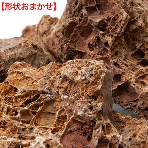 水槽用石 赤褐色 自然な形状 約30cm チャーム（charm） 褐光石 10kg 約5〜30cm 60cm水槽向け