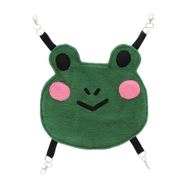 かえるハンモック　ほりほりマット　リバーシブル　ハンドメイド　小動物