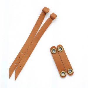 猛禽類の足革セット　Ｓ　キャメル　ハンドメイド