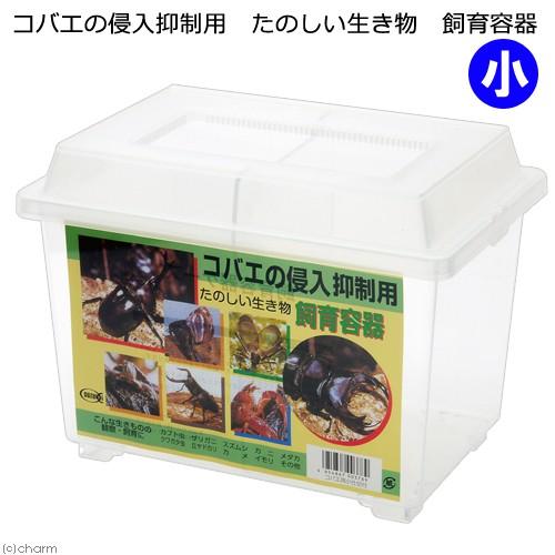 プラケース　コバエの侵入抑制用　たのしい生き物　飼育容器　小　仕切りつき　虫かご　カブトムシ　クワガ...
