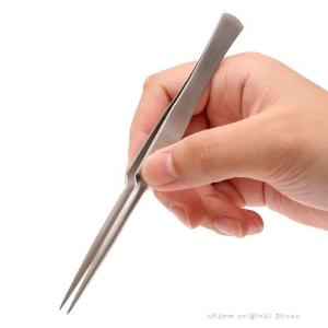 アウトレット品　志賀昆虫　先尖　ステンレス製　段付先細長型　１３．５ｃｍ　ピンセット　製作用　昆虫　標本用品　訳あり