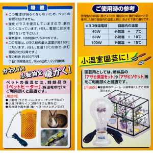アサヒ ヒヨコ電球 PS80 60W 鳥 保温の詳細画像2