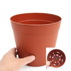 カネヤ産業 プラポット 20.5cm 茶 穴あ...の詳細画像1