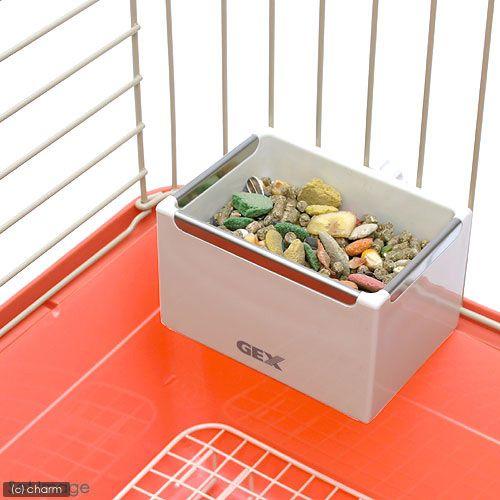 ＧＥＸ　シートン　うさぎのフードＢＯＸ　固定式　うさぎ　食器　ジェックス