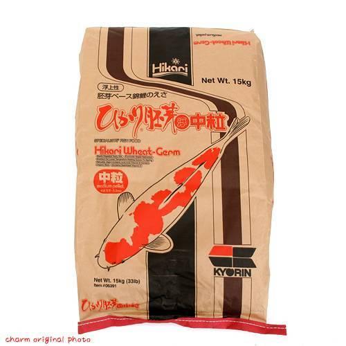 鯉の餌　キョーリン　ひかり胚芽　中粒（浮上性）　１５ｋｇ　錦鯉　餌　飼料　お一人様３点限り