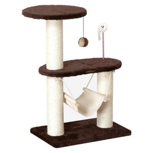 据え置き型キャットタワー　キャティースクラッチリビング　コンパクトハンモック（Ｗ５６×Ｄ３３×Ｈ７６ｃｍ）　猫用｜chanet