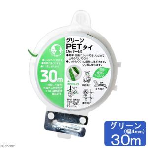 グリーンＰＥＴタイ（菊用・緑）カッター付　３０ｍ｜chanet