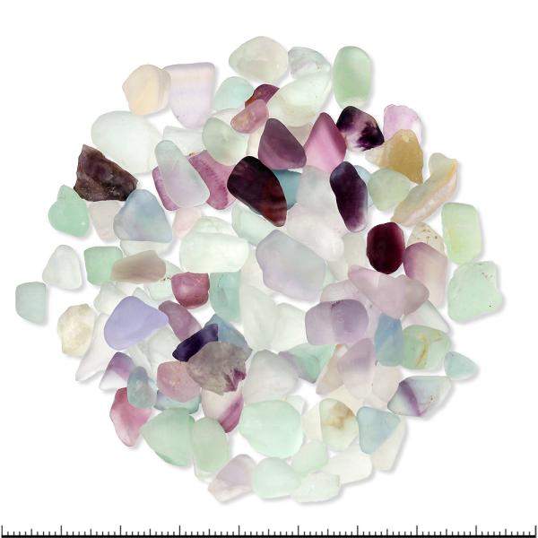 さざれ石　レインボーフローライト（蛍石）　１００ｇ　鉱物　鉱石　原石　レイアウト素材　飾り石