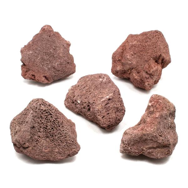 形状お任せ　紅溶岩石　Ｍサイズ（約１３〜１８ｃｍ）　５個　アクアリウム　レイアウト素材