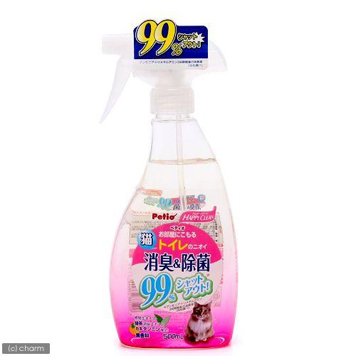 ペティオ　ハッピークリーン　猫トイレのニオイ　消臭＆除菌　５００ｍｌ