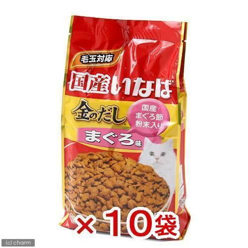 キャットフード　いなば　金のだし　ドライ　まぐろだし味　１ｋｇ×１０袋　お一人様２点限り