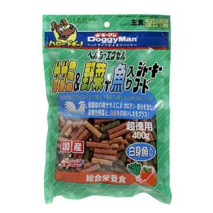 ドギーマン　エクセル　ササミ＆野菜＋魚入りジャーキーフード　４００ｇ　犬　おやつ　ささみ
