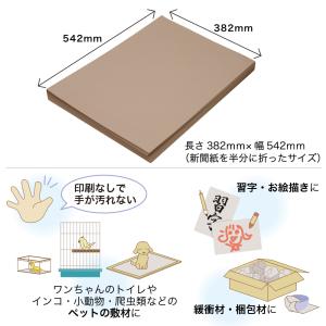 無地新聞紙 500枚 インクで汚れない紙の床材...の詳細画像1