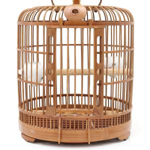 鳥籠 アンティーク 竹カゴ 丸型 小(直径34...の詳細画像1