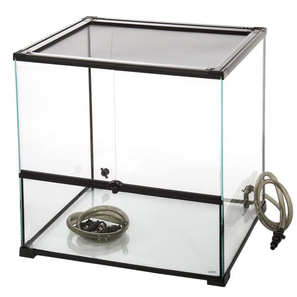 爬虫類ケージ　テラスペース　６０×４５×６０ｃｍ　穴２つあり　ドレン付き　爬虫類　両生類　飼育ケージ...