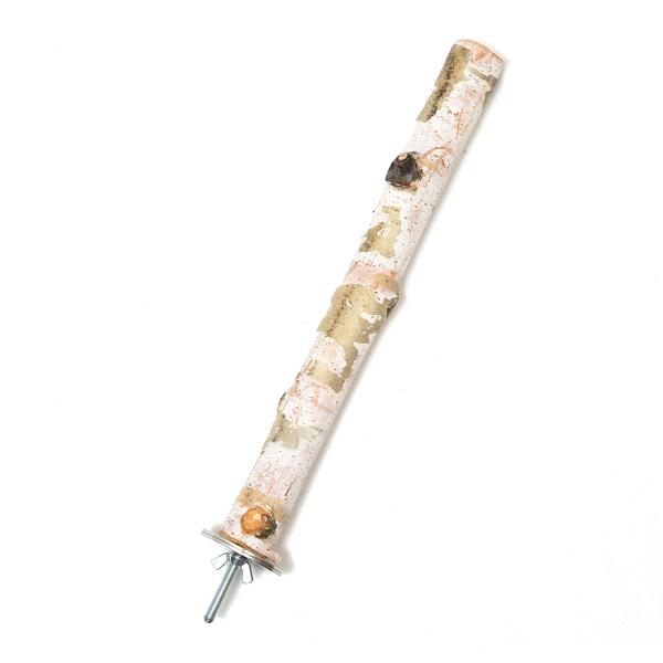 鳥　とまり木　国産しらかば　パーチ　Ｍ　天然素材　中型インコ　横固定式　とまり木