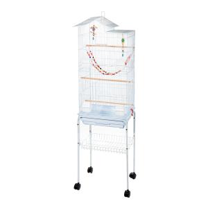 HOEI 鳥かご 丸籠 R440M−P 半月スタンド セット （33×33